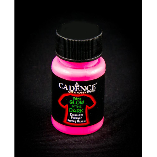 CADENCE ТЕКСТИЛНА БОЯ СВЕТЕЩА НА ТЪМНО 50 МЛ. - PINK F-04