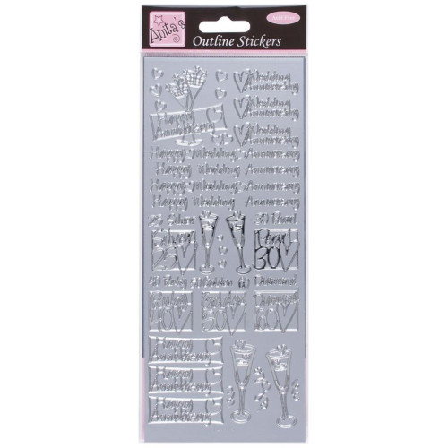 DOCRAFTS СТИКЕРИ ЗА ДЕКОРАЦИЯ WEDDING SILVER - ANT 8101209