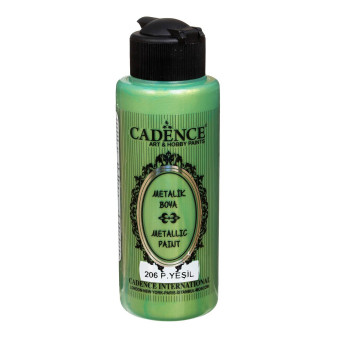 CADENCE АКРИЛНА БОЯ МЕТАЛИК 120 МЛ. - PASTEL GREEN 206