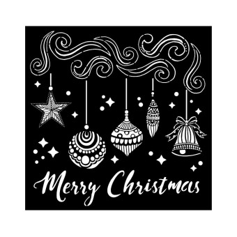 STAMPERIA CHRISTMAS MEDIA STENCIL TEMPLATE 18X18 CM KSTDQ-88