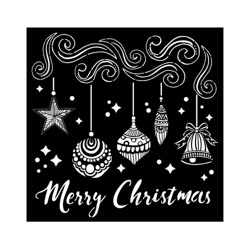 STAMPERIA CHRISTMAS MEDIA STENCIL ШАБЛОН 18Х18 СМ KSTDQ-88