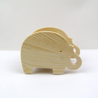 NEWART WOODEN PENCIL CASE - ELEPHANT 14/7.5/10 CM - AS-WB35