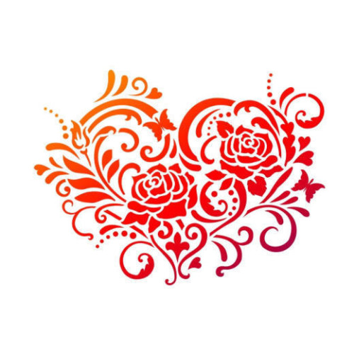 VIVA DECOR УНИВЕРСАЛЕН ШАБЛОН A4 - ROSE HEART