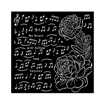 STAMPERIA PRECIOUS MEDIA STENCIL TEMPLATE 18X18 CM KSTDQ-95