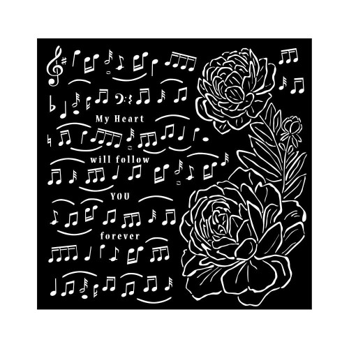 STAMPERIA PRECIOUS MEDIA STENCIL ШАБЛОН 18Х18 СМ KSTDQ-95