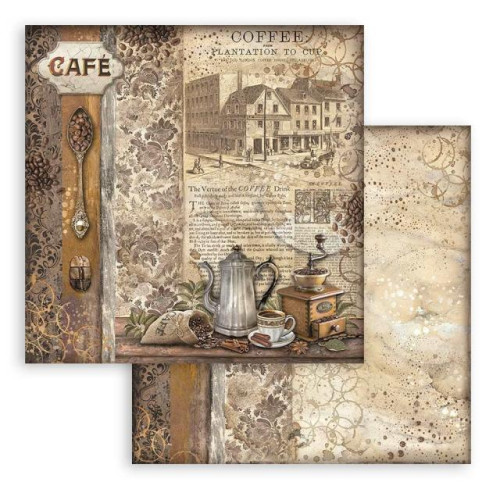 STAMPERIA COFFEE AND CHOCOLATE CARDBOARD 30.5/30.5 CM - SBB965