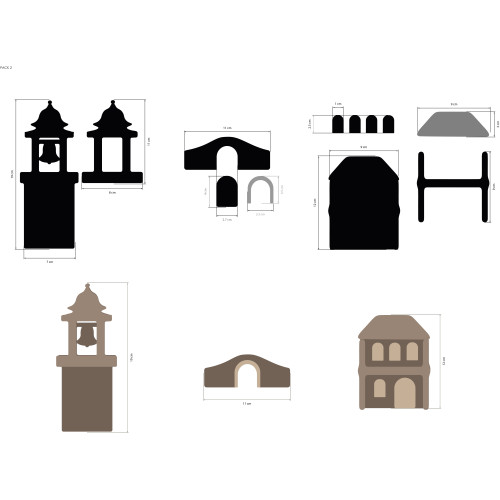 STAMPERIA SILENT SEA MDF ELEMENTS BELL TOWER - KLSM47