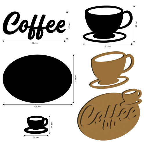 STAMPERIA COFFEE AND CHOCOLATE МДФ ЕЛЕМЕНТИ - KLSM70