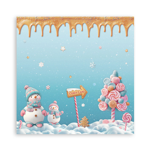 STAMPERIA CANDY CHRISTMAS БЛОКЧЕ 30,5/30,5 СМ - SBBXLB27