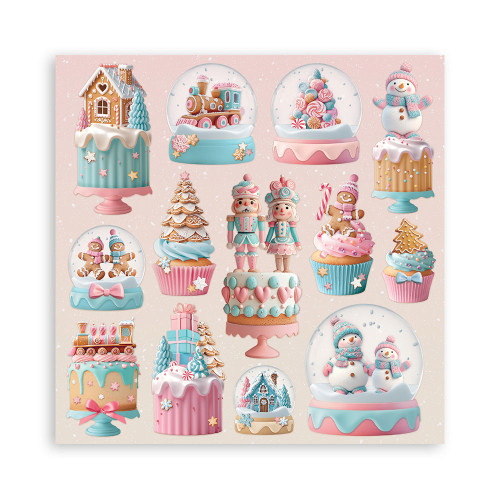 STAMPERIA CANDY CHRISTMAS БЛОКЧЕ 30,5/30,5 СМ - SBBXLB27