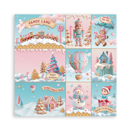 STAMPERIA CANDY CHRISTMAS БЛОКЧЕ 30,5/30,5 СМ - SBBXLB27