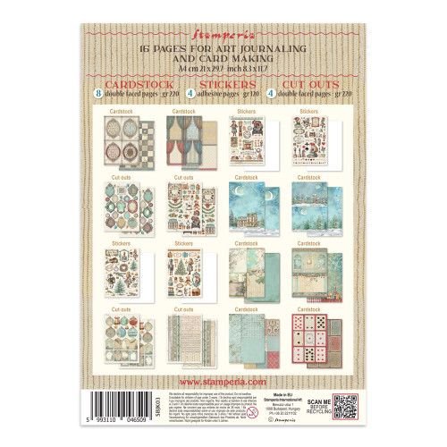 STAMPERIA ALICE IN CHRISTMAS JUNK JOURNAL - SBJK03