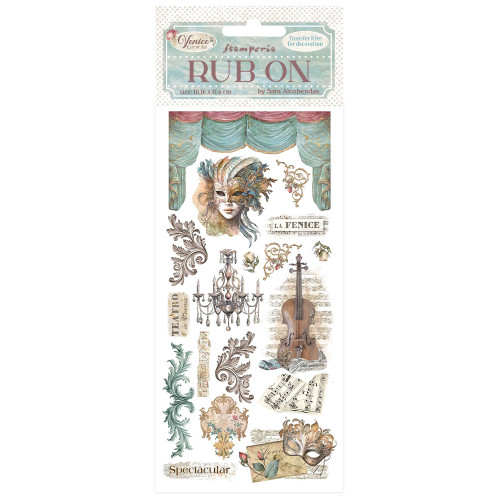 STAMPERIA VENICE RUB ON 10,16/21,6CM-DFLRB167