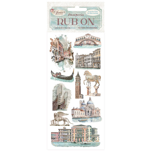 STAMPERIA VENICE RUB ON 10,16/21,6CM-DFLRB170