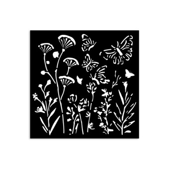 STAMPERIA POPPIES AND BUTTERFLY ШАБЛОН 12 Х 12 СМ - KSTDS-16