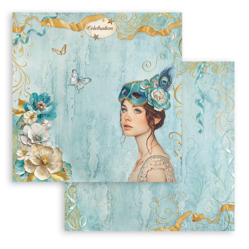 STAMPERIA MASQUERADE DESIGNER PAPER 30.5/30.5CM-SBB1044