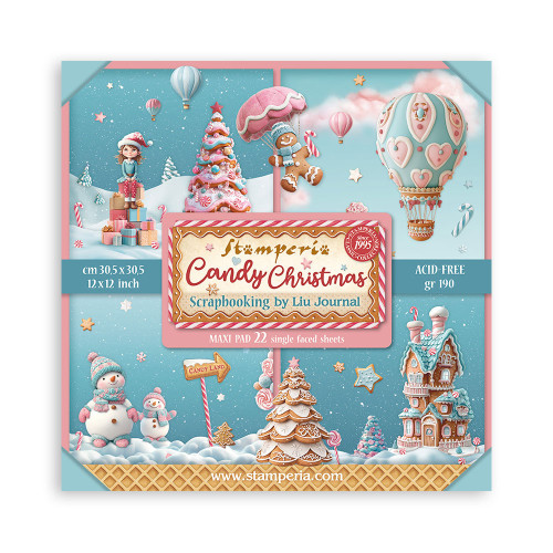 STAMPERIA CANDY CHRISTMAS БЛОКЧЕ 30,5/30,5 СМ - SBBXLB27