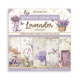 STAMPERIA LAVENDER БЛОКЧЕ 20,3/20,3 СМ -SBBS108